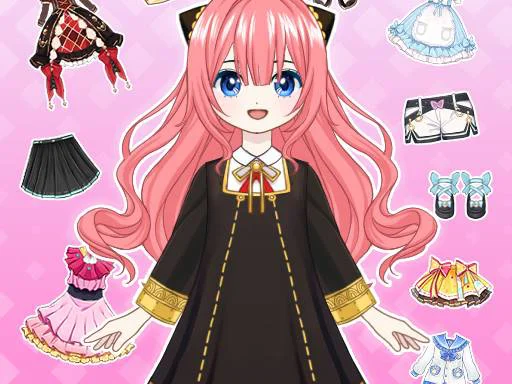 Access a massive digital wardrobe in Anime Dress Up Anime Dress Up intricate wardrobe and jewelry customization options