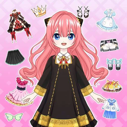 Master granular character features in Anime Dress Up Anime Dress Up close up facial expression and hairstyle editor