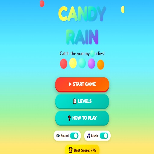 Bomb avoidance in Candy Rain with candies and explosives falling simultaneously