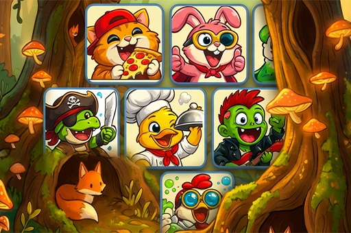 Optimized memory interface Clean minimalist interface of Find Pair: Attention Memory featuring high-contrast icons