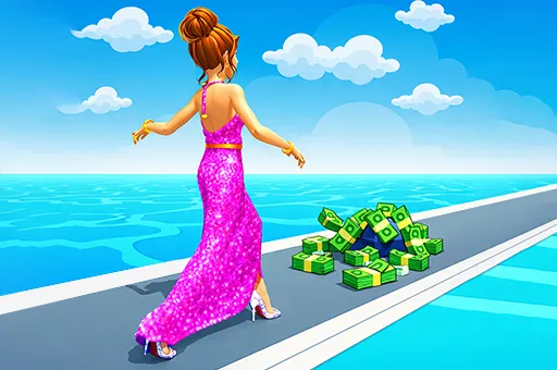 Win Big in Girl Money Rush Game Girl Money Rush Game gameplay screenshot 1