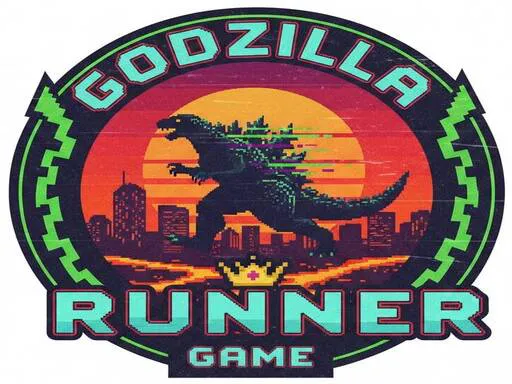 King of the city in Godzilla Runner Game Godzilla Runner Game skyline dominance with high-speed jumping and dodging