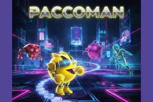 Thumbnail image of Hard Neon Paccoman from arcade games category on ovo game