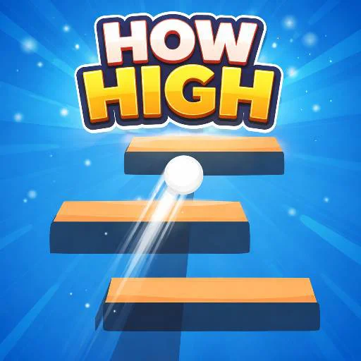 Reach new heights in How High How High minimalist tower view with vibrant colors and high-speed jumping action