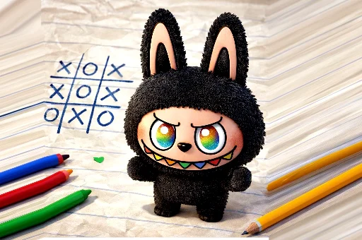 Thumbnail image of Labubu Tic Tac Toe from puzzle games category on ovo game