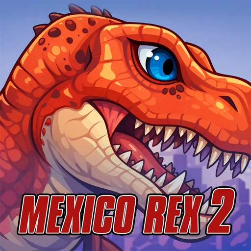 Mexico Rex 2 close up of T-Rex jaws and destruction physics