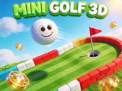 Navigate tricky moving obstacles in Mini Golf 3D level design Mini Golf 3D complex dynamic level environment with moving obstacles and hazards