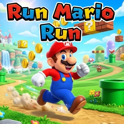 Run Mario Run protagonist performing a perfectly timed double jump to avoid danger
