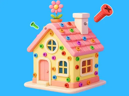 Loosen the tension in Screw Out 3D: Relax Unwind Screw Out 3D rotating motion to loosen fasteners on a wooden block