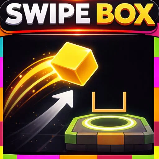 Achieve the best score in Swipe Box Physics arcade puzzle Swipe Box Physics low move count finish screen demonstrating perfect strategy