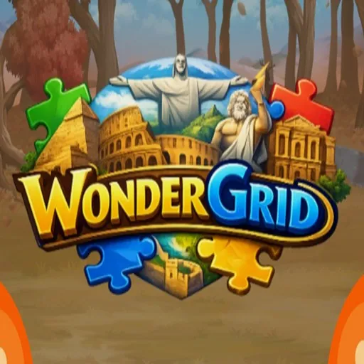 Reveal the wonder in WonderGrid WonderGrid completed puzzle revealing a majestic historical landmark